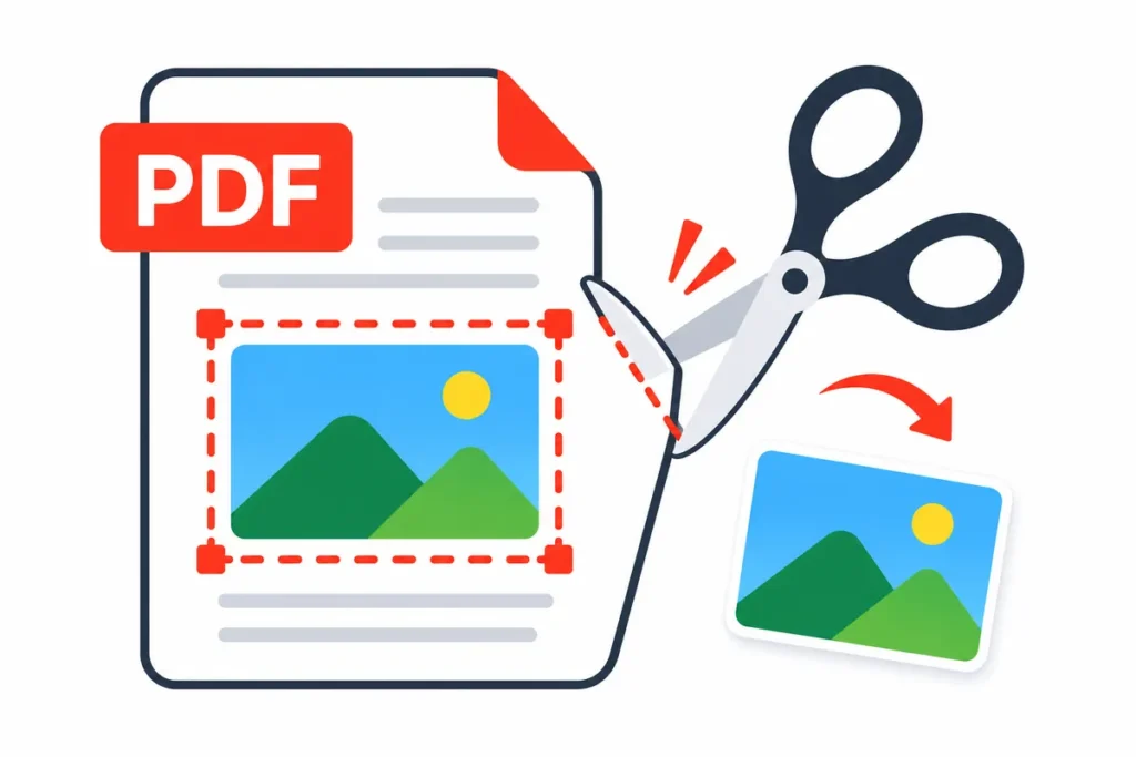 Crop PDF Online Free Tool Vector Icon with Scissors and File Margins